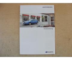 Subaru Impreza 1,5 4x4, Servisní kniha - 30